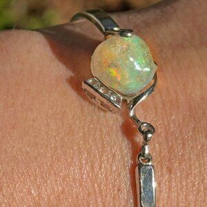 5 Carat Opal & Silver Bracelet